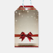 Goldgräber von Sparkle Roter Bow Chic Geschenkanhänger (Rückseite)
