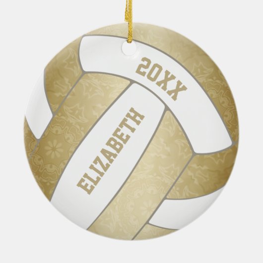 Goldgräbervolleyball Keramik Ornament (Hinten)