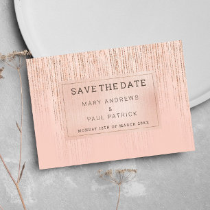 Goldgradienten der Korallen Save the Date Glitzer