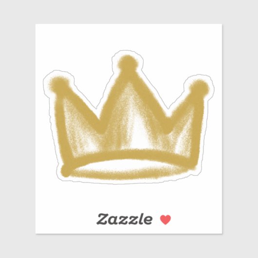 Goldgraffiti-Krone Aufkleber (Blatt)