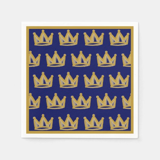 Goldgraffiti-Krone Serviette (Vorderseite)