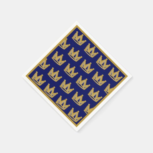 Goldgraffiti-Krone Serviette (Ecke)