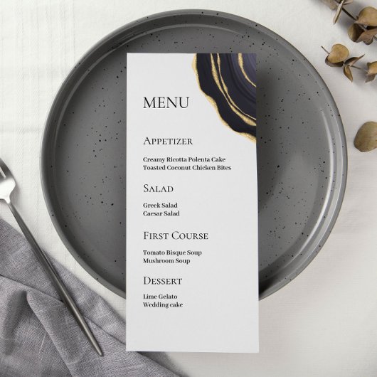 Goldgrau Menükarte