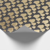 Goldgraue Bäume illustrieren Weihnachtsmuster Geschenkpapier (Ecke)