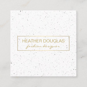 Goldgraue Foil Shine / gesprenkelt Quadratische Visitenkarte