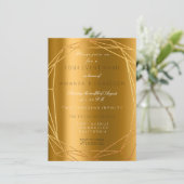 Goldgraue Marmorplatte Geburtstag Diamantrahmen Einladung (Stehend Vorderseite)