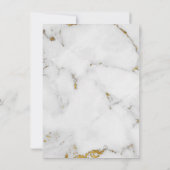 Goldgraue Marmorplatte Geburtstag Diamantrahmen Einladung (Rückseite)