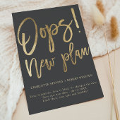 Goldgraue neue Plan Hochzeit ändern das Datum Ankündigungspostkarte