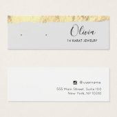 Goldgraue Stuhlwurfkarte (Vorne & Hinten)