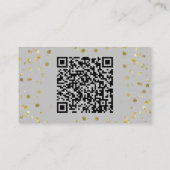 Goldgraue Weihnachtswebsite Begleitkarte (Rückseite)