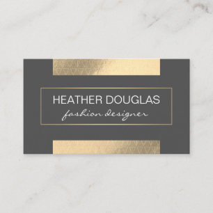 Goldgrauer Foil Shine Designer Visitenkarte