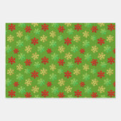 Goldgrauer Glitzer Schneeflocken Weihnachten Geschenkpapier Set (Vorderseite 2)