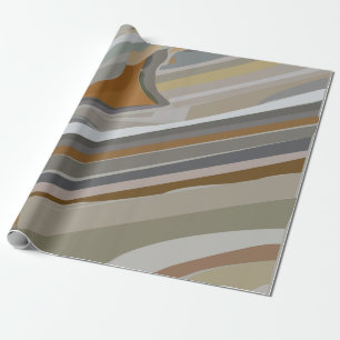Goldgrauer Marmorstein mit Streifen Geschenkpapier