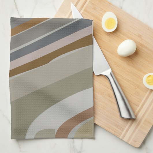 Goldgraues Marmorsteinfarbenmuster Geschirrtuch (Viertel Falte)