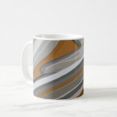 Goldgraues Marmorsteinfarbenmuster Kaffeetasse (Vorderseite Links)
