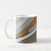 Goldgraues Marmorsteinfarbenmuster Kaffeetasse (Links)