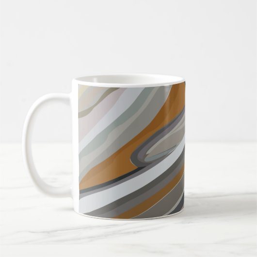 Goldgraues Marmorsteinfarbenmuster Kaffeetasse (Links)