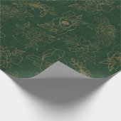 Goldgravur auf grünem BG Geschenkpapier (Ecke)