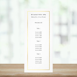 Goldgrenze auf Weiß | Modern Werbekarte