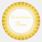 Goldgrenze - Buchzeichen Runder Aufkleber (Vorderseite)