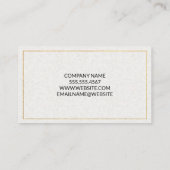 Goldgrenze | Dachfenster | Papiertextur Visitenkarte (Rückseite)