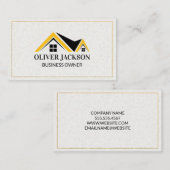 Goldgrenze | Dachfenster | Papiertextur Visitenkarte (Vorne/Hinten)