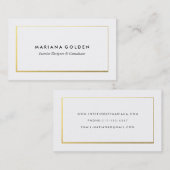 Goldgrenze für eine weiße Visitenkarte (Vorne/Hinten)