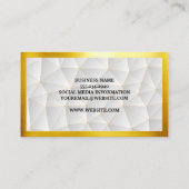 Goldgrenze | Geometrisch modern Visitenkarte (Rückseite)