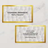 Goldgrenze | Geometrisch modern Visitenkarte (Vorne/Hinten)