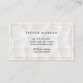 Goldgrenze | Geometrisches Muster Visitenkarte (Rückseite)