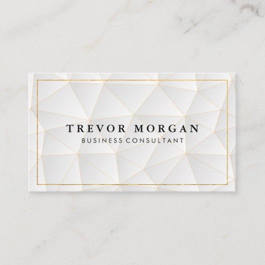 Goldgrenze | Geometrisches Muster Visitenkarte (Vorderseite)