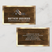 Goldgrenze | Holz Visitenkarte (Vorne/Hinten)