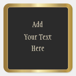 Goldgrenze mit dem Black Center-Gütesiegel Quadratischer Aufkleber