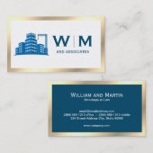 Goldgrenzenbaumonogramm Visitenkarte (Vorne/Hinten)