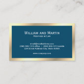 Goldgrenzenbaumonogramm Visitenkarte (Rückseite)