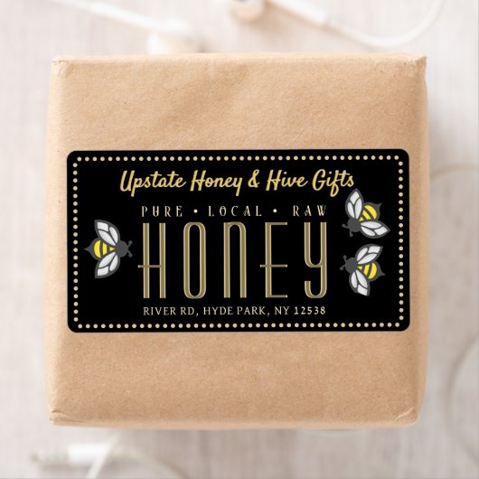 Goldgrenzenhonigetikett (Insitu)