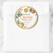 Goldgrenzenlose Marmelade-Jam-Jelly-Marke Runder Aufkleber (Tasche)