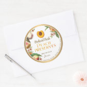 Goldgrenzenlose Pfirsichjacelgel Runder Aufkleber (Umschlag)