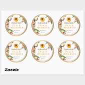 Goldgrenzenlose Pfirsichjacelgel Runder Aufkleber (Blatt)