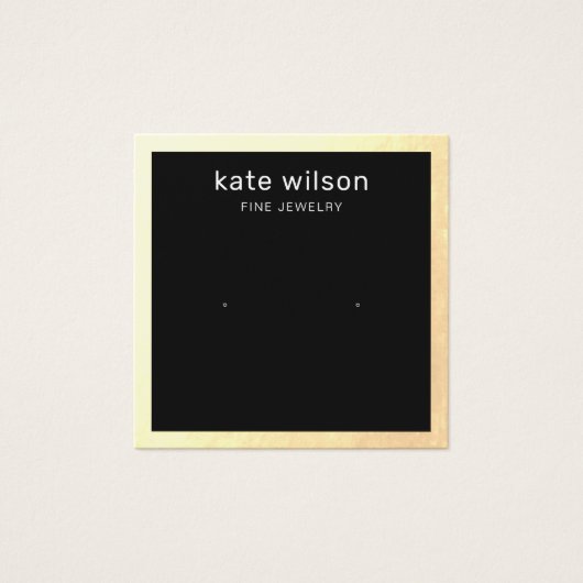 Goldgrenzenlose schwarze Stuhlvorratskarte (Vorderseite)