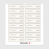 Goldgrenzenloses, klares Etikett (Blatt)