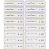 Goldgrenzenloses, klares Etikett (Vorderseite)