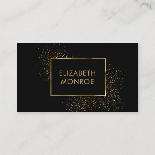 Goldgrenzensalon Makeup Haar Stylist Black Visitenkarte (Vorderseite)