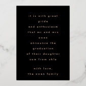 Goldgrenzgrad angegeben folieneinladung (Rückseite)