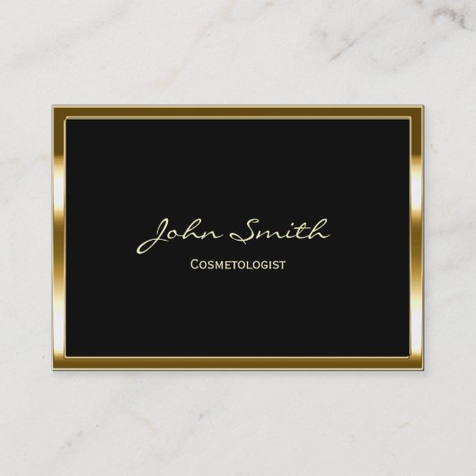 Goldgrenzkosmetologe Business Card Visitenkarte (Vorderseite)