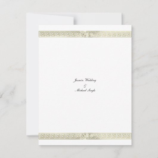 Goldgrenzmuster Einladung (Rückseite)