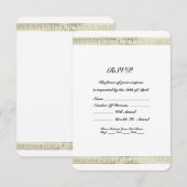Goldgrenzmuster RSVP Karte (Vorne/Hinten)