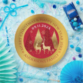 Goldgrenzpapiere für Weihnachtsschreiben - Teller (Party)