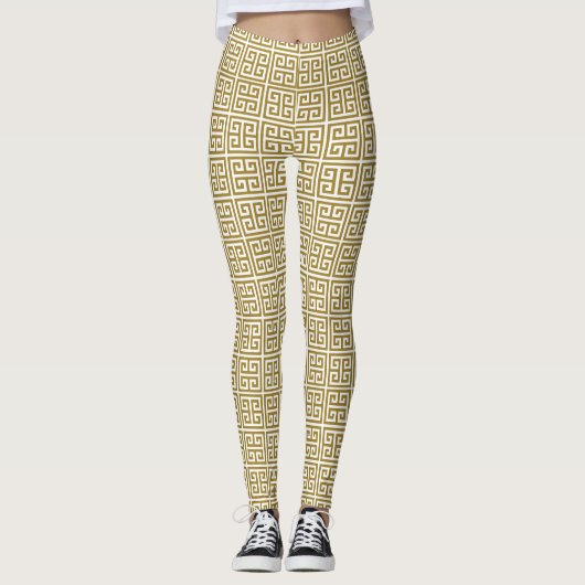 Goldgriechische SchlüsselLeggings Leggings (Vorderseite)