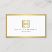 Goldgriechischer Schlüssel für den Designer für we Visitenkarte (Vorderseite)